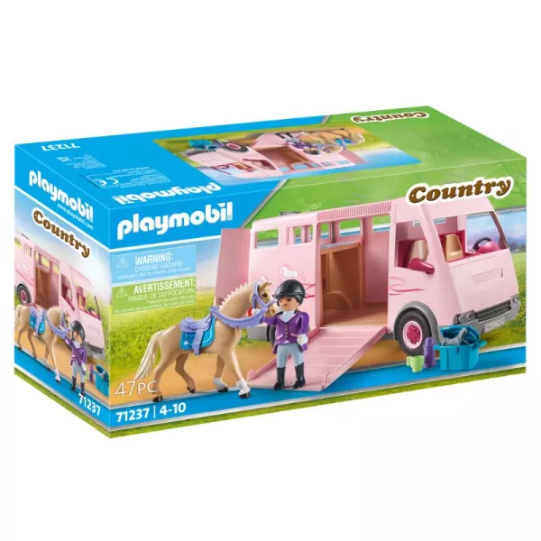 Playmobil: Mașina transportoare de cai - 71237