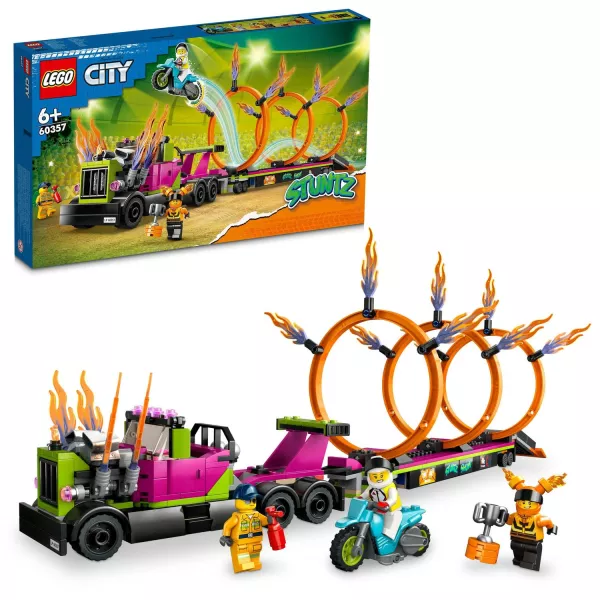 LEGO® City Stuntz: Kaszkadőr járgány és tűzgyűrű kihívás 60357