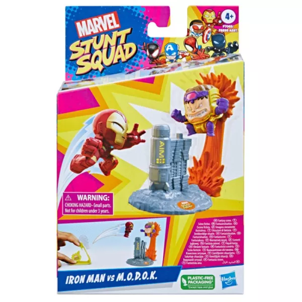 Marvel: Stunt Squad Set de figurine de acțiune lansabile - Iron Man și Modok