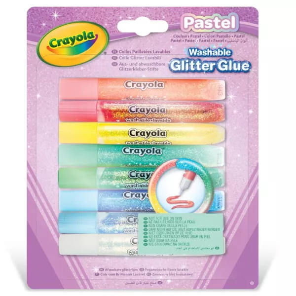 Crayola: Pegamento con brillo, colores pastel - 8 piezas