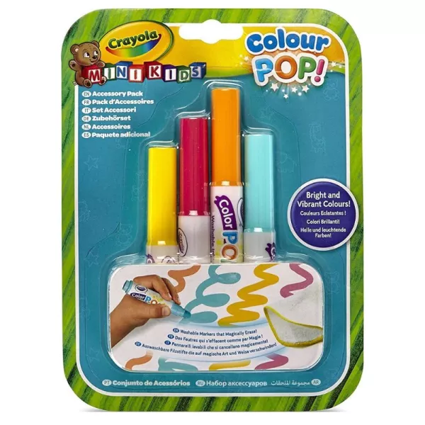 Crayola: Pennarelli Color POP! per tappetino da disegno - 4 pezzi.