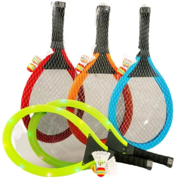 Set badminton cu LED, 4 piese - diferite