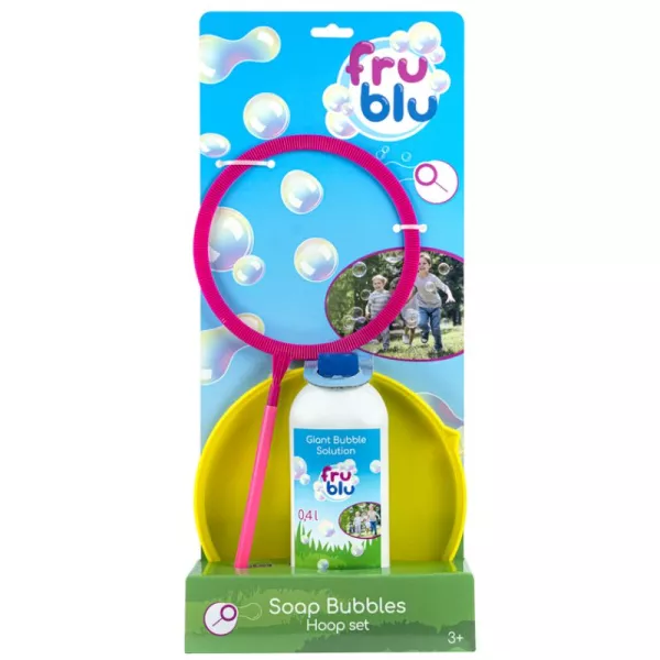 FruBlu: Set baloane de săpun cu formă de inel și 0,4 litri de soluție