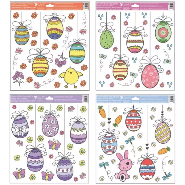 Húsvéti tojások ablakmatrica - 30 x 33,5 cm, többféle