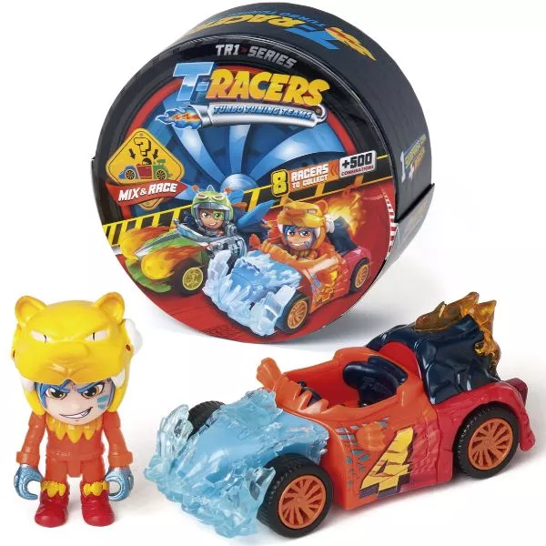 T-Racesrs : Vehicul super cool și figurină - diferite