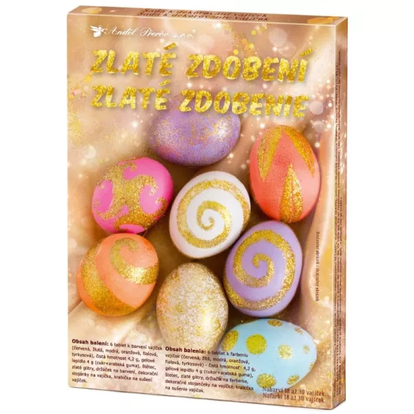Set de decorare ouă de Paște - Modele aurii