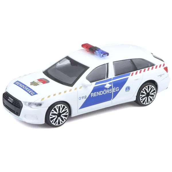 Bburago: Audi A6 Avant magyar rendőrautó, 1:43