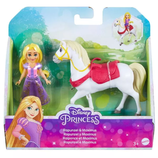 Disney hercegnők: Mini hercegnő figura és kedvence - Aranyhaj és Maximus