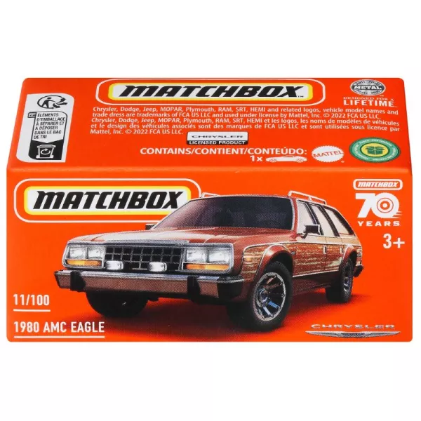 Matchbox: Mașinuță 1980 AMC Eagle în cutie carton