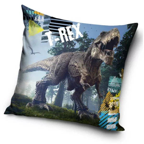 T-Rex mintás párnahuzat - 40 x 40 cm