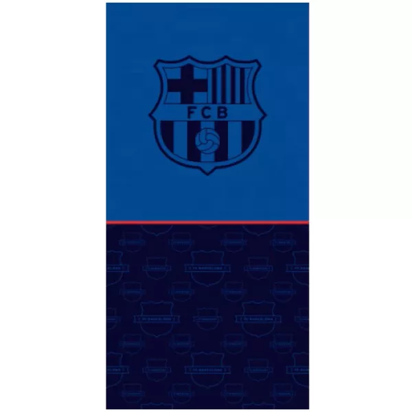 FC Barcelona: Címer mintás fürdőlepedő - kék, 70 x 140 cm
