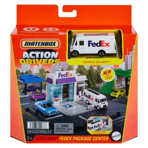 Matchbox: Városi pályaszett - FedEx csomagküldő központ