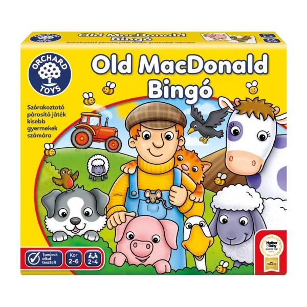 Old MacDonald Bingo - joc de societate cu instrucțiuni în lb. maghiară