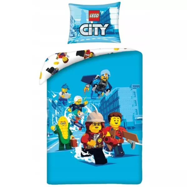 Lego City: Egyszemélyes ágyneműhuzat szett - 140 x 200 cm
