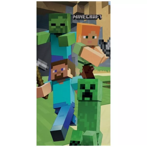 Minecraft: Alex și Steve prosop de baie - 70 x 140 cm