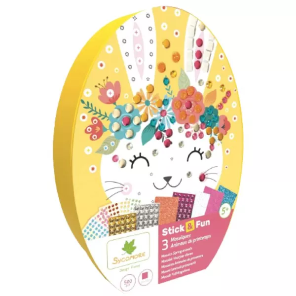 Sycomore: Stick'n Fun mozaikkép készítő szett - Húsvéti állatok
