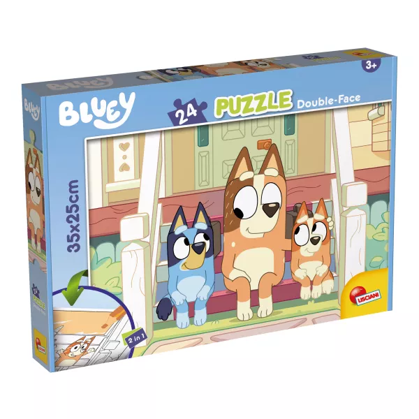 Bluey: Kutyusok a ház előtt 2 az 1-ben puzzle - 24 darabos