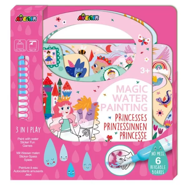 Avenir: Carte magică de colorat cu apă - Prințese