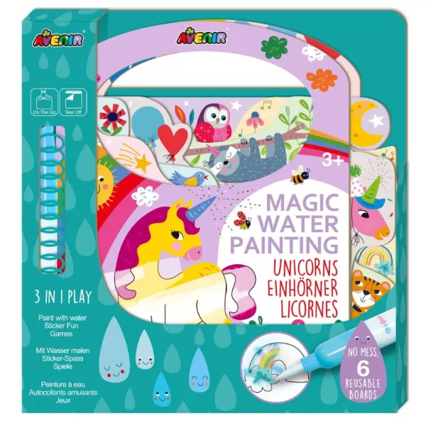 Avenir: Carte magică de colorat cu apă - Unicorni
