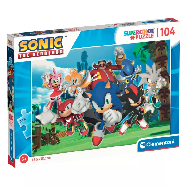 Clementoni: Sonic the Hedgehog - puzzle cu 104 de piese