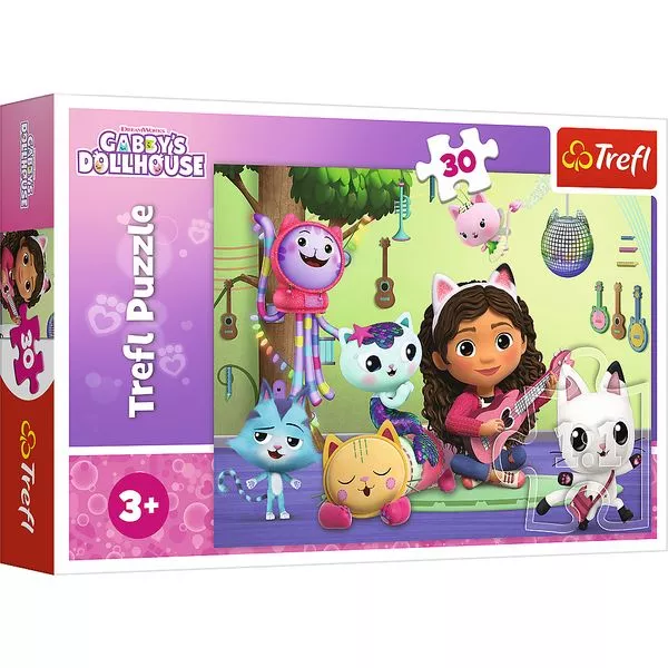 Trefl: Gabi babaháza, Gabi és macskasztikus babaháza - 30 darabos puzzle