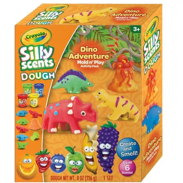 Crayola Silly Scents: Illatos mini gyurmakészlet - Dinó