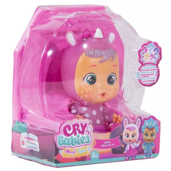 Cry Babies: Varázskönnyek - Dress Me Up baba áttetsző csomagolásban - Sasha