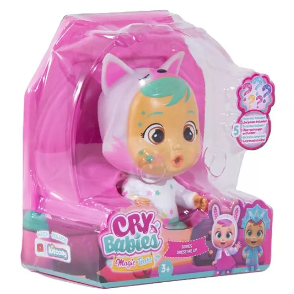 Cry Babies: Varázskönnyek - Dress Me Up baba áttetsző csomagolásban - Foxie