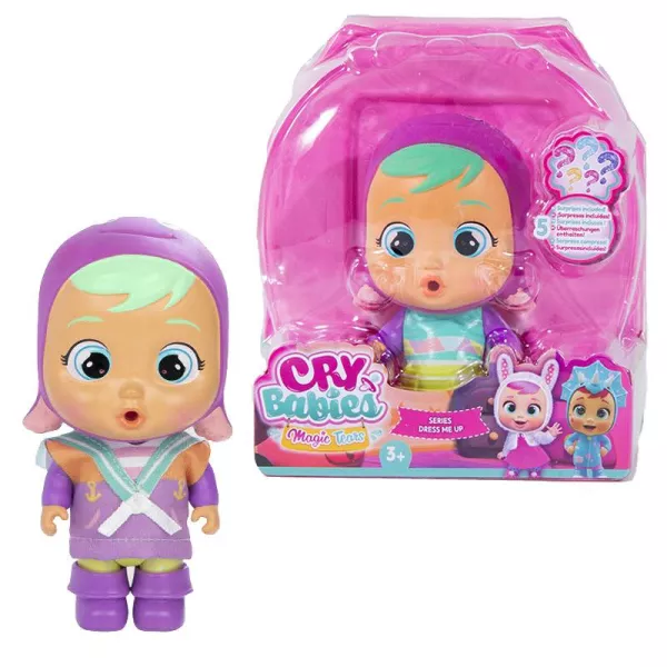 Cry Babies: Varázskönnyek - Dress Me Up baba áttetsző csomagolásban - Poppy
