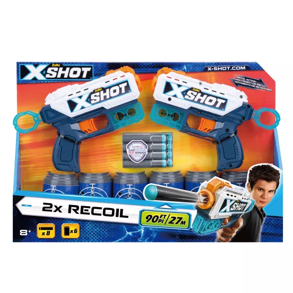 X-Shot: Dupla Recoil szivacslövő fegyver szett
