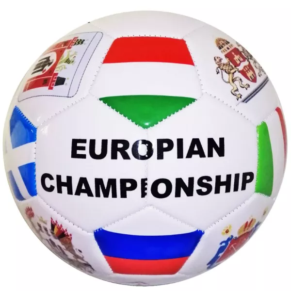 Vektory: MInge de fotbal cu inscripțiunea de Europian Championship și steaguri