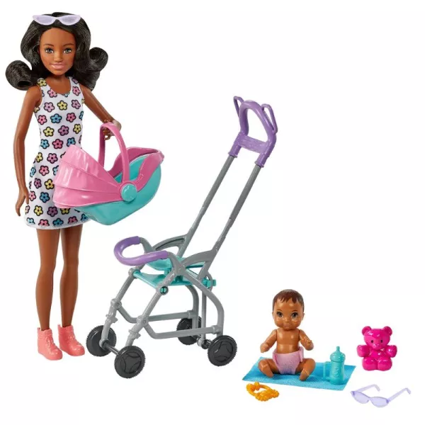 Barbie Skipper: Set de joacă babysitter - Plimbare de după-amiază