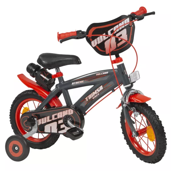 Toimsa: Vulcano bicicletă pentru copii, mărimea 12, roșu-negru