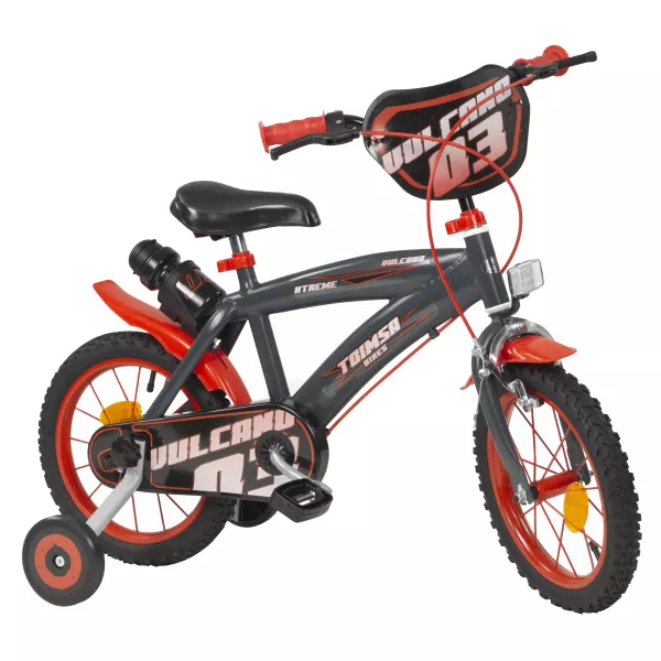 Toimsa: Vulcano bicicletă pentru copii, mărimea 14, roșu-negru