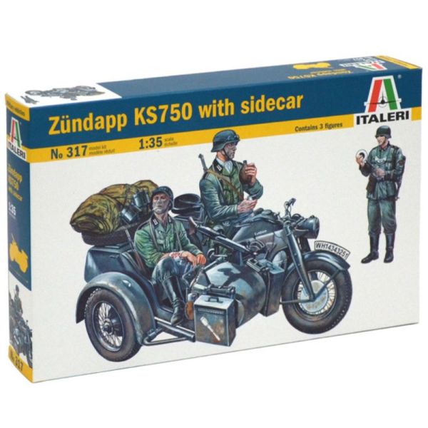 Italeri: Zündapp KS750 motorkerékpár makett, 1:35 akciós termékkép 1