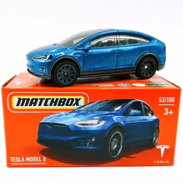 Matchbox: Mașinuță Tesla Model X - albastru