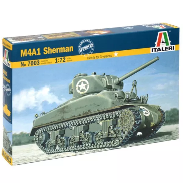 Italeri: M4A1 Sherman harckocsi makett, 1:72