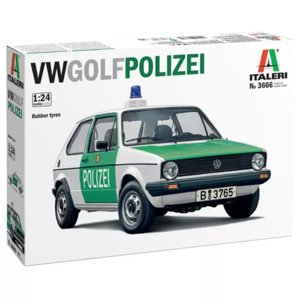Italeri: VW Golf Polizei autó makett, 1:24