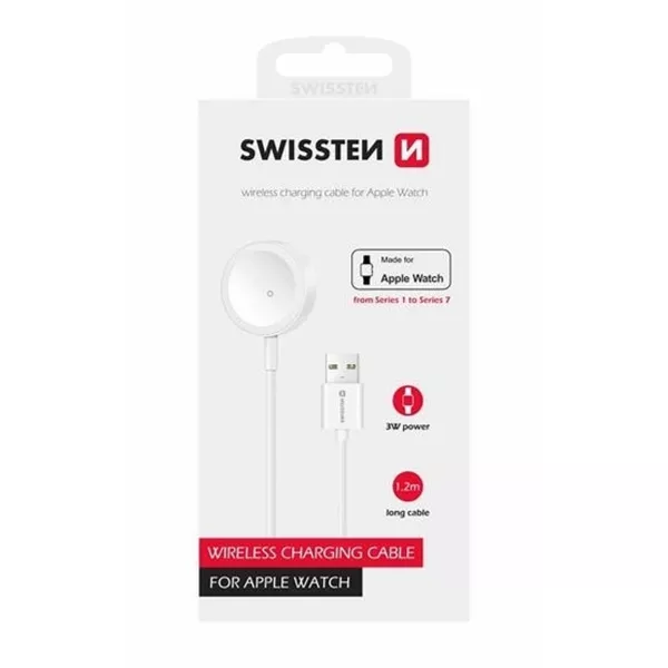 Swissten: Încărcător wireless pentru Apple Watch, USB-A