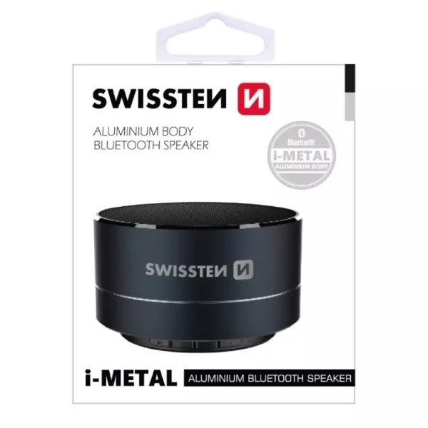 Swissten: i-Metal Bluetooth hangszóró - fekete