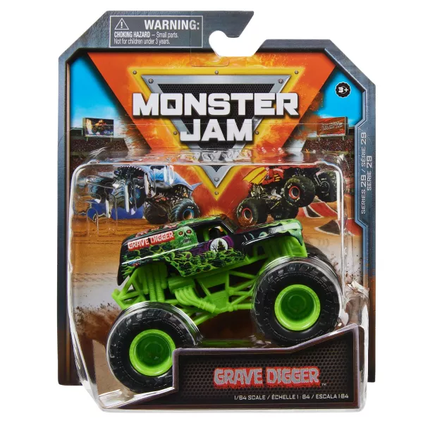 Monster Jam: 29. széria - Grave Digger kisautó, 1:64