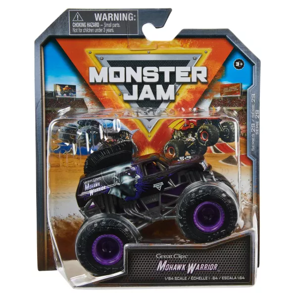Monster Jam: 29. széria - Mohawk Warrior kisautó, 1:64