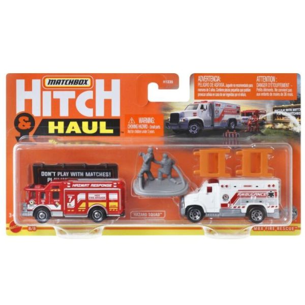Matchbox Hitch and Haul MBX Fire Rescue kisautó szett