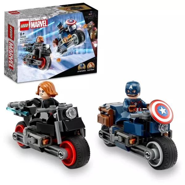 LEGO® Marvel: Motocicletele lui Black Widow și Captain America 76260