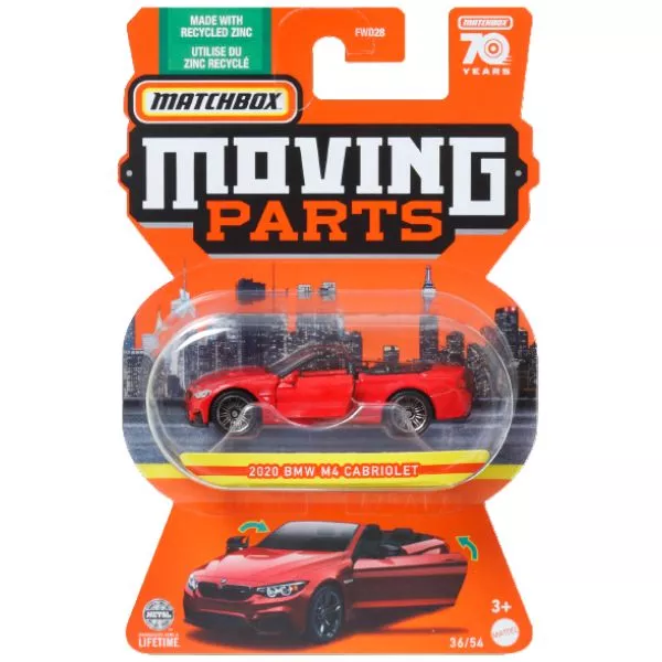 Matchbox Moving Parts: 2020 BMW M4 Cabriolet kisautó