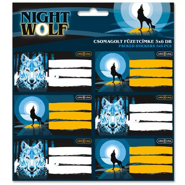 Ars Una: Nightwolf etichete caiet - 18 buc.