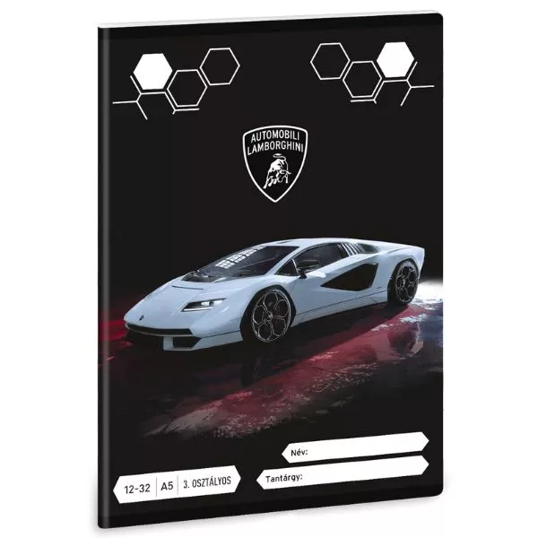 Ars Una: Lamborghini vonalas füzet - A5, 3. osztályos