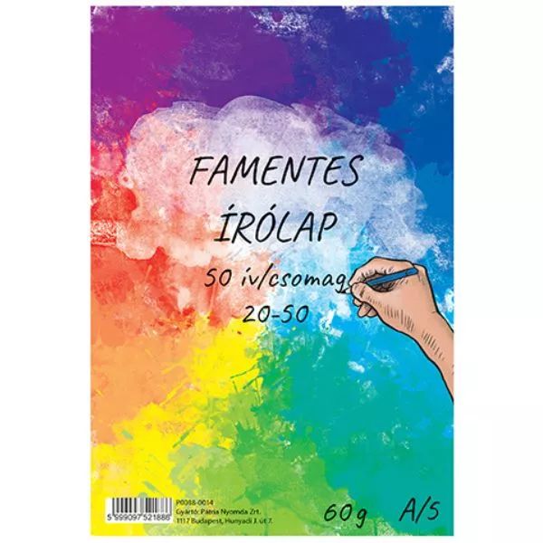 Famentes írólap borítékban, 20-50 - A5, 50 ív akciós termékkép 1
