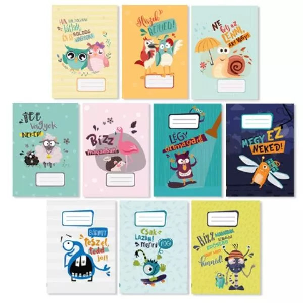 Monsters négyzetrácsos füzet, A5, 27-32 - többféle