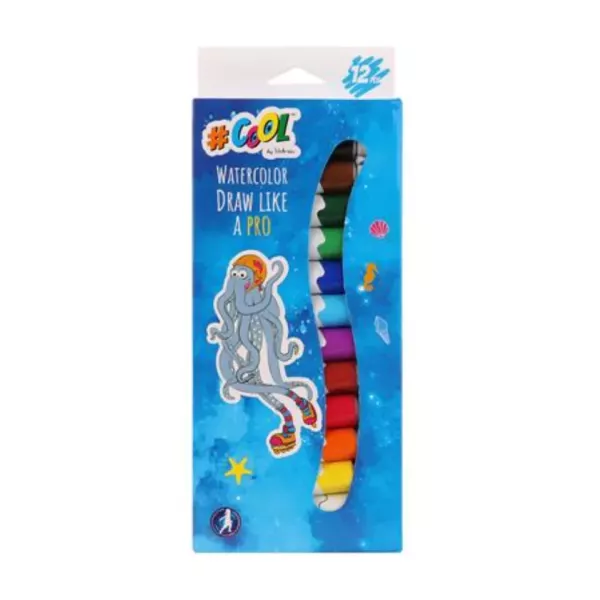 COOL by Victoria: zestaw kolorowych farb temperowych - 12 sztuk